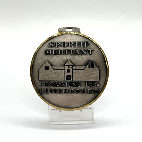 Médaillon du Sportif Méritant de Bettembourg : bronze argenté et doré, 71 mm