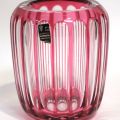 Medium-high vase with sides, pink-red
