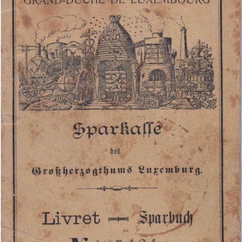 Ancien livret d'épargne de la Caisse d'Épargne du Grand-Duché de Luxembourg (1906)