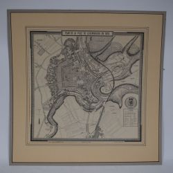 Plan détaillé de Luxembourg en 1878 : lithographie rare par J.P. Biermann