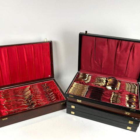 Ménagère en acier inoxydable doré 24 carats : élégance et fonctionnalité pour chaque table