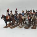 Historex collection of Napoleonic figurines: cuirassiers, hussars and Napoleon. Good condition.