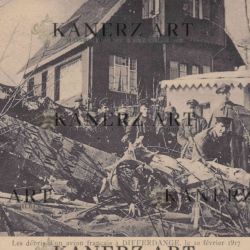 Postcard of a French plane shot down in Differdange in 1917