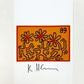 Œuvre de K. Haring : Impression signée et tamponnée, 32 x 22 cm