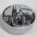 Bonbonnière en faïence décorée Cathédrale Luxembourg - Hauteur 6,5 cm