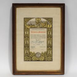 Brevet de Maîtrise de Tailleur 1956 : Lithographie Jemp KER, P. Linden, Luxembourg