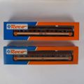Two RENFE passenger coaches in mint condition with accessories and manuals