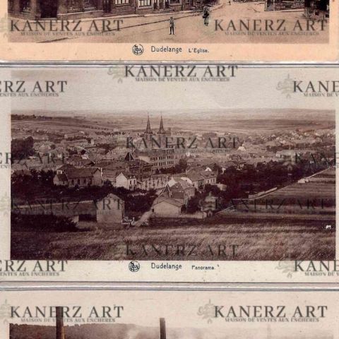 4 cartes postales anciennes de vues générales et du parc (1930-1950)