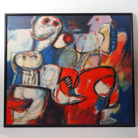 Huile sur toile de Jan Cobbaert, 70 x 80 cm, signée en bas à gauche