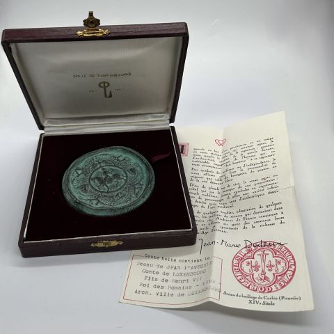 Médaille en bronze "Sceau de Jean L'Aveugle" pour le Millénaire de Luxembourg