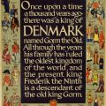 Affiche touristique vintage du Danemark : L'histoire des rois danois