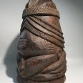 Superbe masque heaume Mendés pour cérémonies solennelles et rituels, provenance Sierra Leone