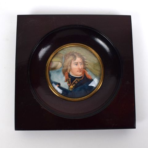 Miniature ovale de Napoléon à Arcole, d'après Antoine-Jean GROS