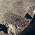 Apollo 14: View of the lunar surface and scientific instruments, vintage chromogenic print