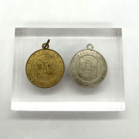 Deux médailles commémoratives de l'exposition nationale des Arts et Métiers 1923