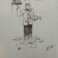 Original, signed drawing by Alain VOSS