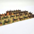 Miniature artillery meeting in lead and pewter, hand-painted