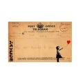 BANKSY (after) x Post Office Telegram, Girl with flying Balloon