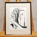 Original signed drawing by Josy Greisen (1916-2001) at Petingen Castle