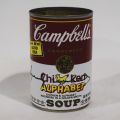 Boîte de conserve signée A. Warhol : Chicken Alphabet Soup, collector unique