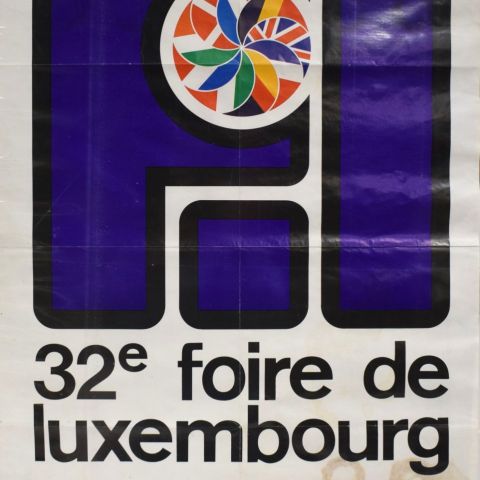 Affiche originale 32e foire de Luxembourg, mai 1978 - Imprimerie Bourg-Bourger