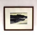 Paysage en gouache par Italo Calvari (1905-1972), signée et encadrée