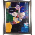 Igor Tcholaria (1959) : Composition, Huile sur toile signée, 80 x 60 cm