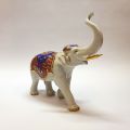 Éléphant en porcelaine décor indien, Rudolf Kammer, 27 cm de hauteur