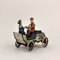 Vintage-Fahrzeug Ruppiger Junge mit Vater und Sohn, 1920er Jahre