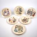 Ensemble rare d'assiettes parlantes de Sarreguemines du XIXe siècle
