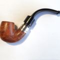 Pipe courbée Peterson en bruyère lisse, élégante et peu utilisée, avec accessoires