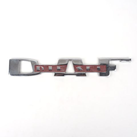 Badge chromé "DAF Diesel" pour camion, légèrement rayé, longueur 33 cm