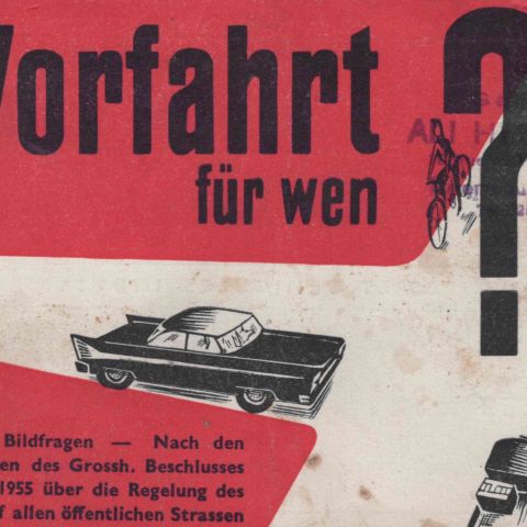 Manuel illustré sur les règles de priorité de la circulation routière, 1955