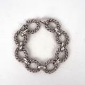 Bracelet en argent 800, maillons torsadés, 20 cm, 68 g, élégance intemporelle