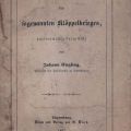 "Geschichte des Klöppelkrieges : Réimpression rare de 1857 par Johann Engling"