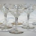 6 coupes à Champagne en cristal d'époque