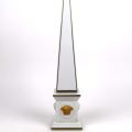 Colonne en porcelaine Versace pour Rosenthal, Gorgona, ornée de méandres dorés