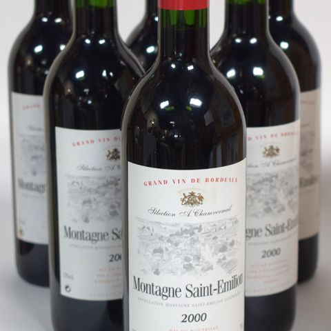 (SAINT-ÉMILION) 6 Bouteilles de Montagne SAINT-ÉMILION 2000