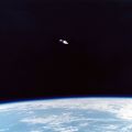 TDRS-Satellit in der Erdumlaufbahn : Kodak Oldtimer-Abzug, 1988