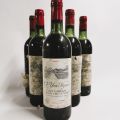 6 Flaschen Château Yon-Figeac 1982, beschädigte Etiketten, gutes Niveau