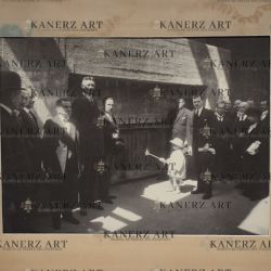 Photograph of the inauguration of the Colmar-Berg lime kiln in 1924