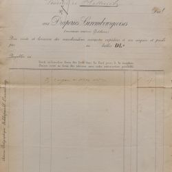 Invoice from the Hollerich foundry for Draperies Luxembourgeoises, 1897